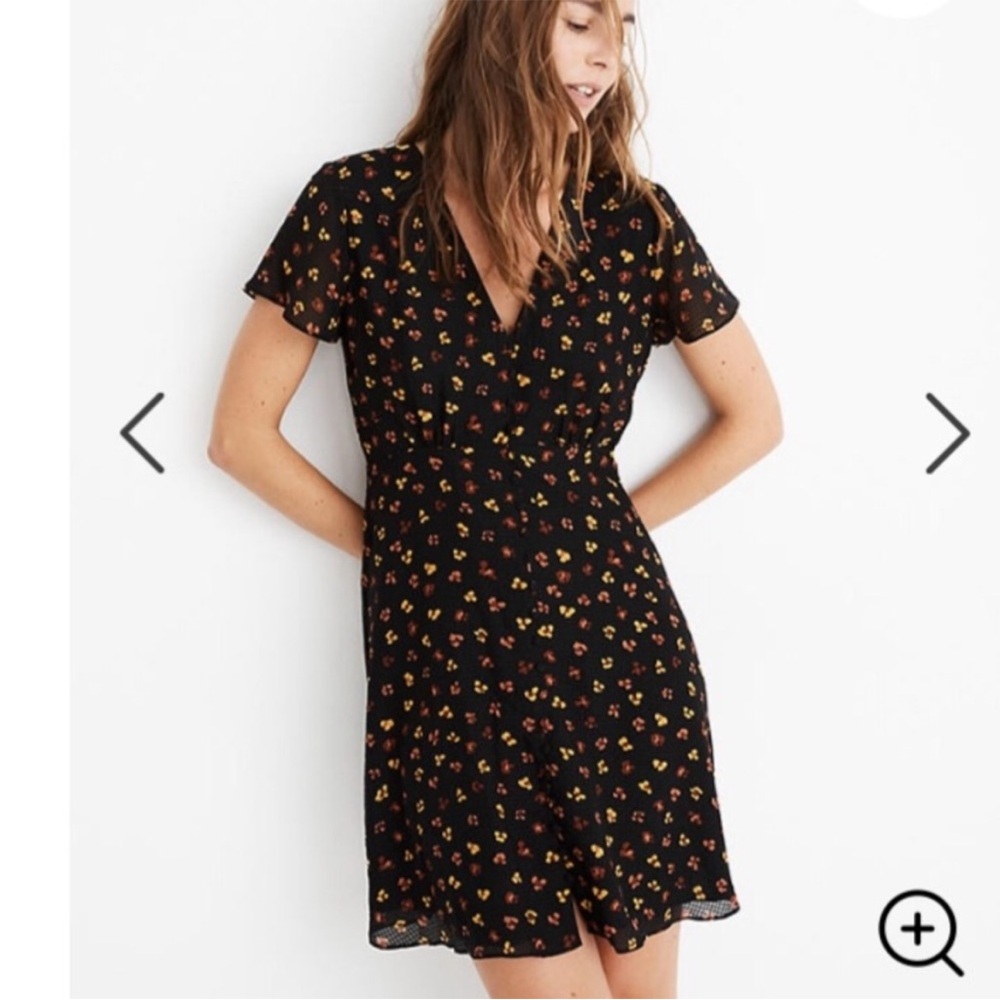 MADEWELL Lined Silk Floral Dress 4 NWOT